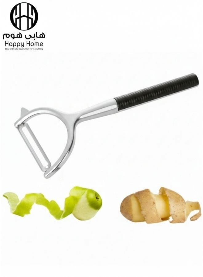 هابي هوم 1 قطعة مقشرة للبطاطس والخضروات والتفاح للمطبخ مقشرة خضروات أصلية بشفرة من الفولاذ الكربوني (الفولاذ المقاوم للصدأ)) - Image 1